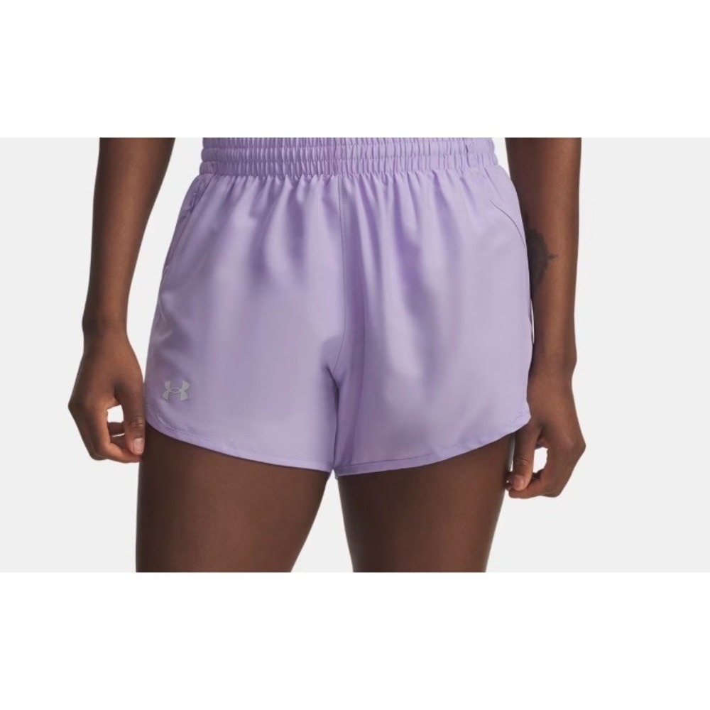 Under Armour Women's Fly-By 20 Shorts Lavender Purple  Running Gym Size M‎